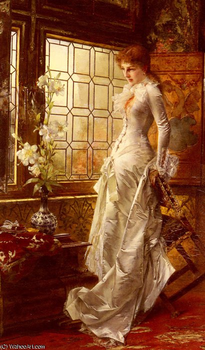 Wikioo.org - The Encyclopedia of Fine Arts - Painting, Artwork by Conrad Kiesel - At the window
