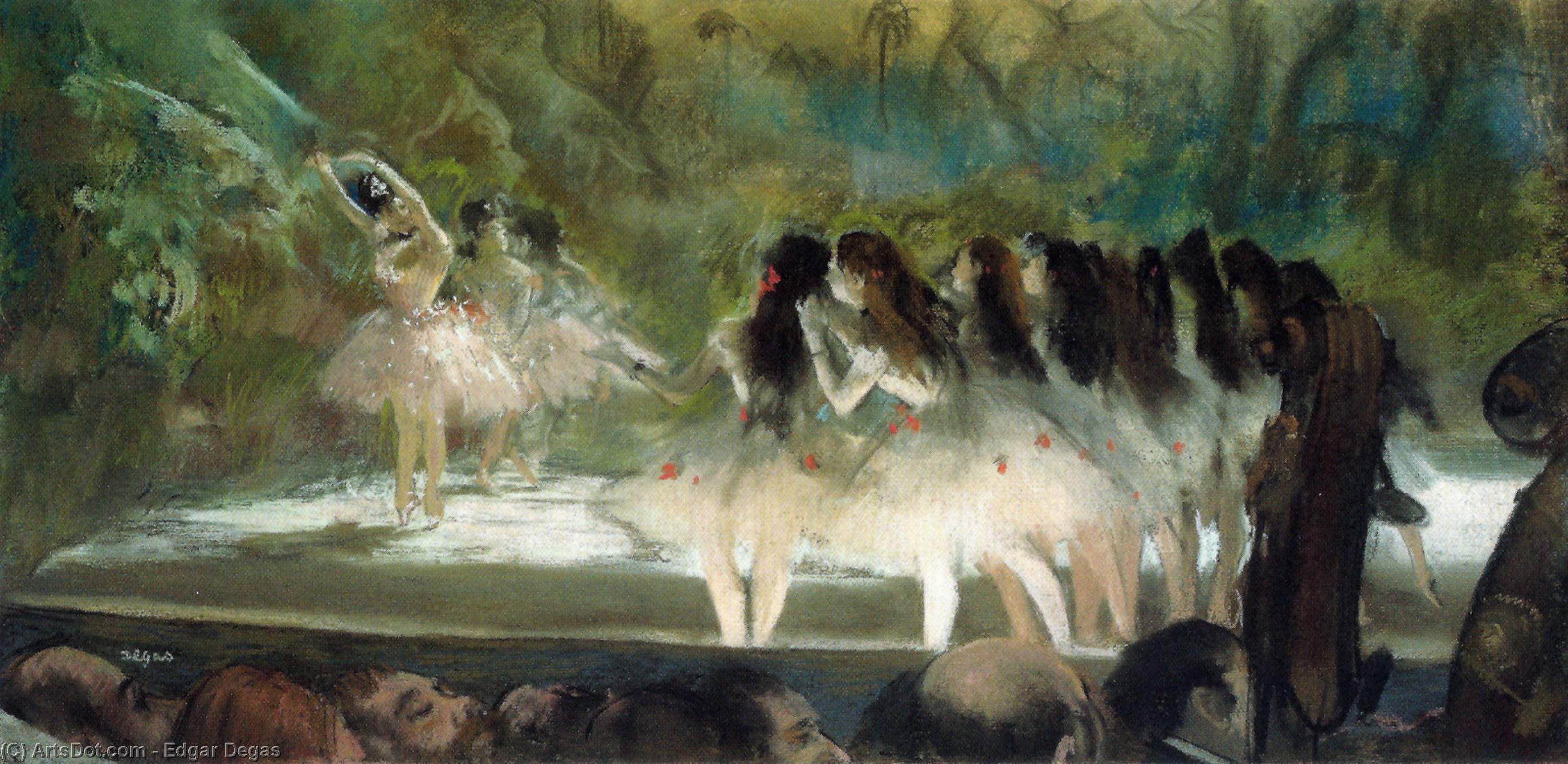Wikioo.org - The Encyclopedia of Fine Arts - Painting, Artwork by Edgar Degas - Ballet at the Paris Opera