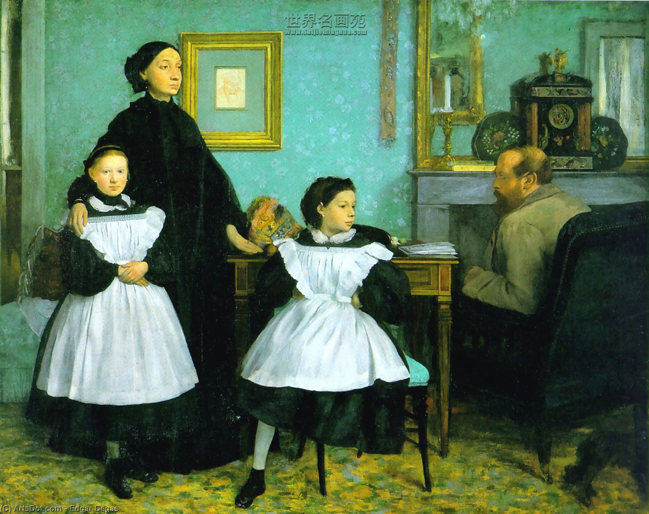 Wikioo.org - The Encyclopedia of Fine Arts - Painting, Artwork by Edgar Degas - Belleli family