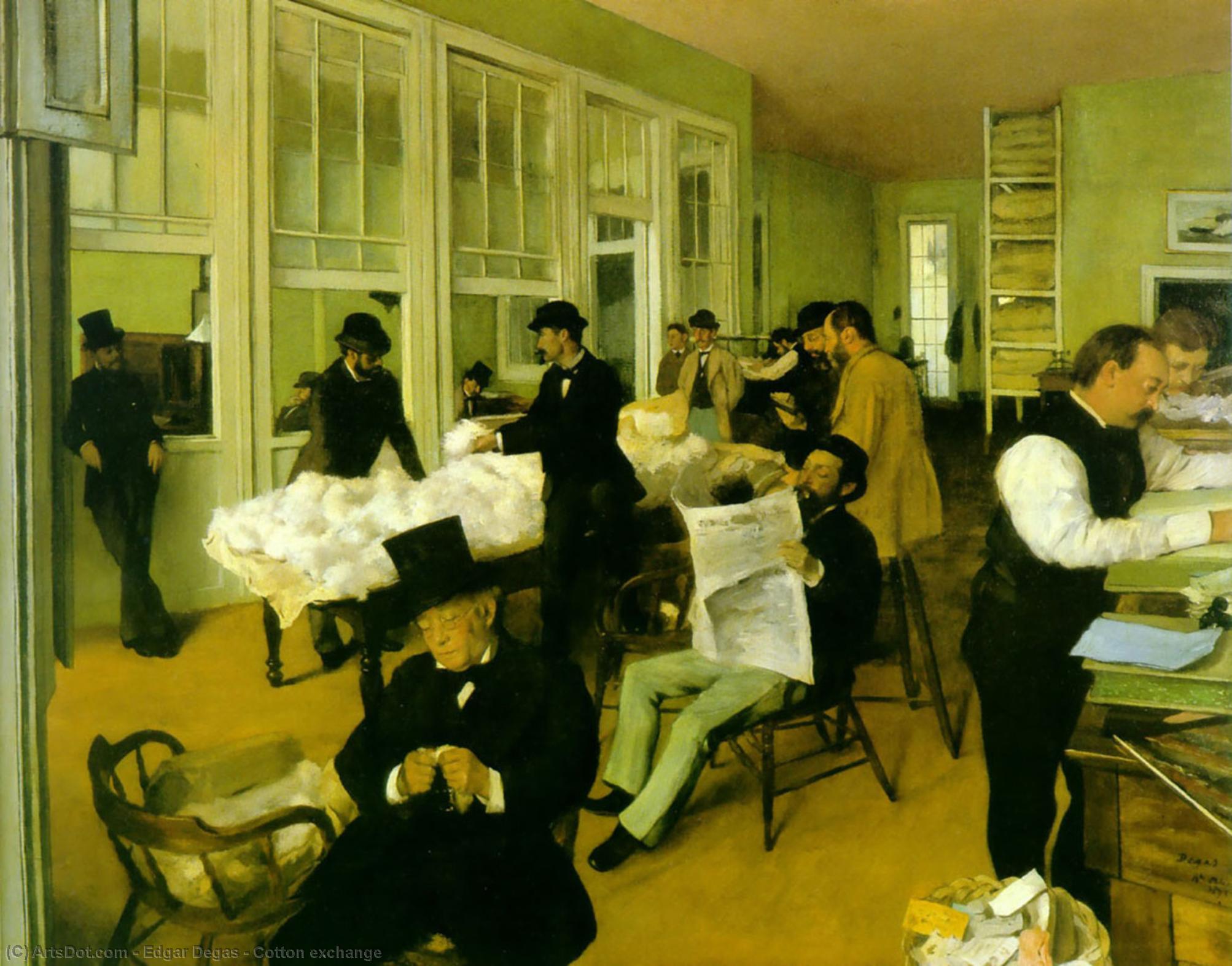 Wikioo.org - The Encyclopedia of Fine Arts - Painting, Artwork by Edgar Degas - Cotton exchange