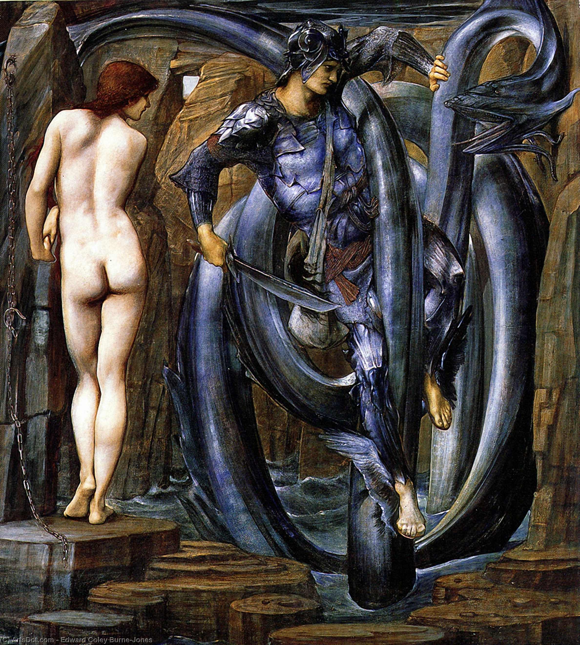 Wikioo.org - The Encyclopedia of Fine Arts - Painting, Artwork by Edward Coley Burne-Jones - The perseus series the doom fulfilled