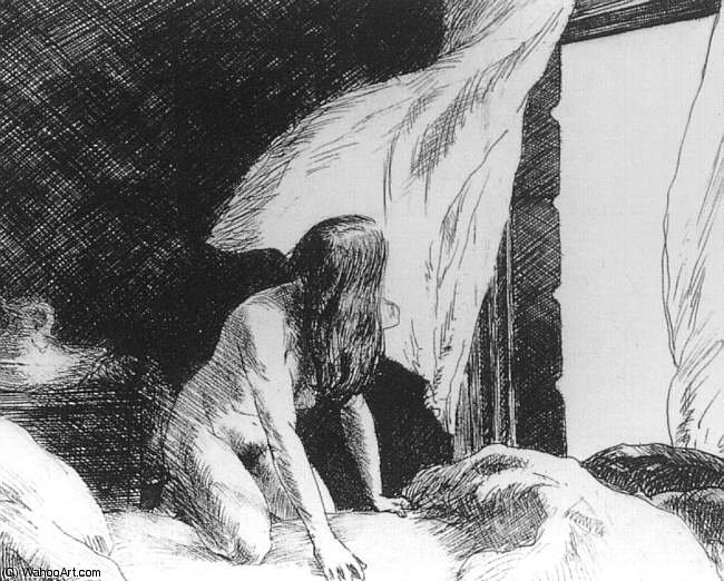WikiOO.org - Encyclopedia of Fine Arts - Maleri, Artwork Edward Hopper - Evening Wind
