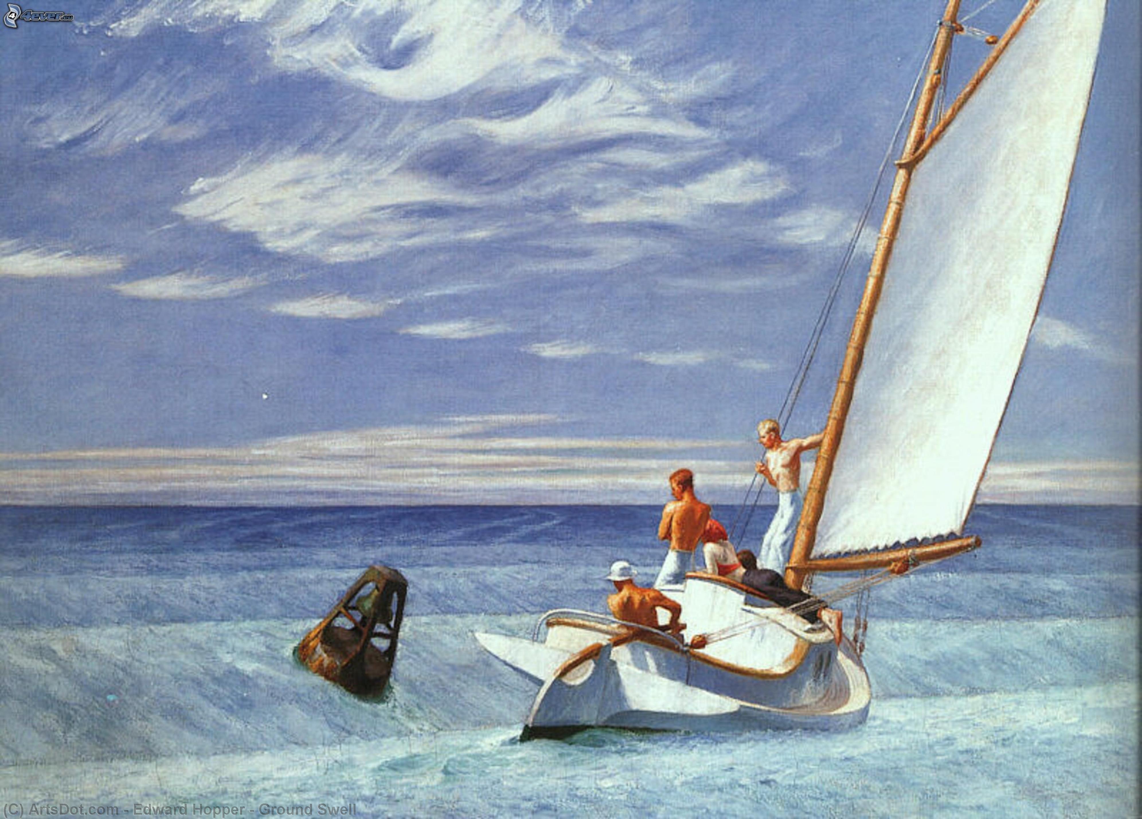 Wikioo.org - The Encyclopedia of Fine Arts - Painting, Artwork by Edward Hopper - Ground Swell