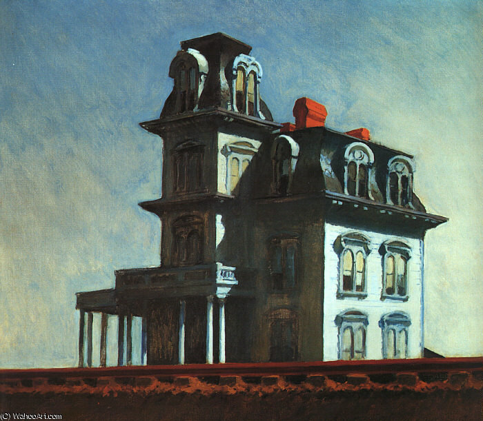 WikiOO.org - Encyclopedia of Fine Arts - Maleri, Artwork Edward Hopper - House by the Railroad