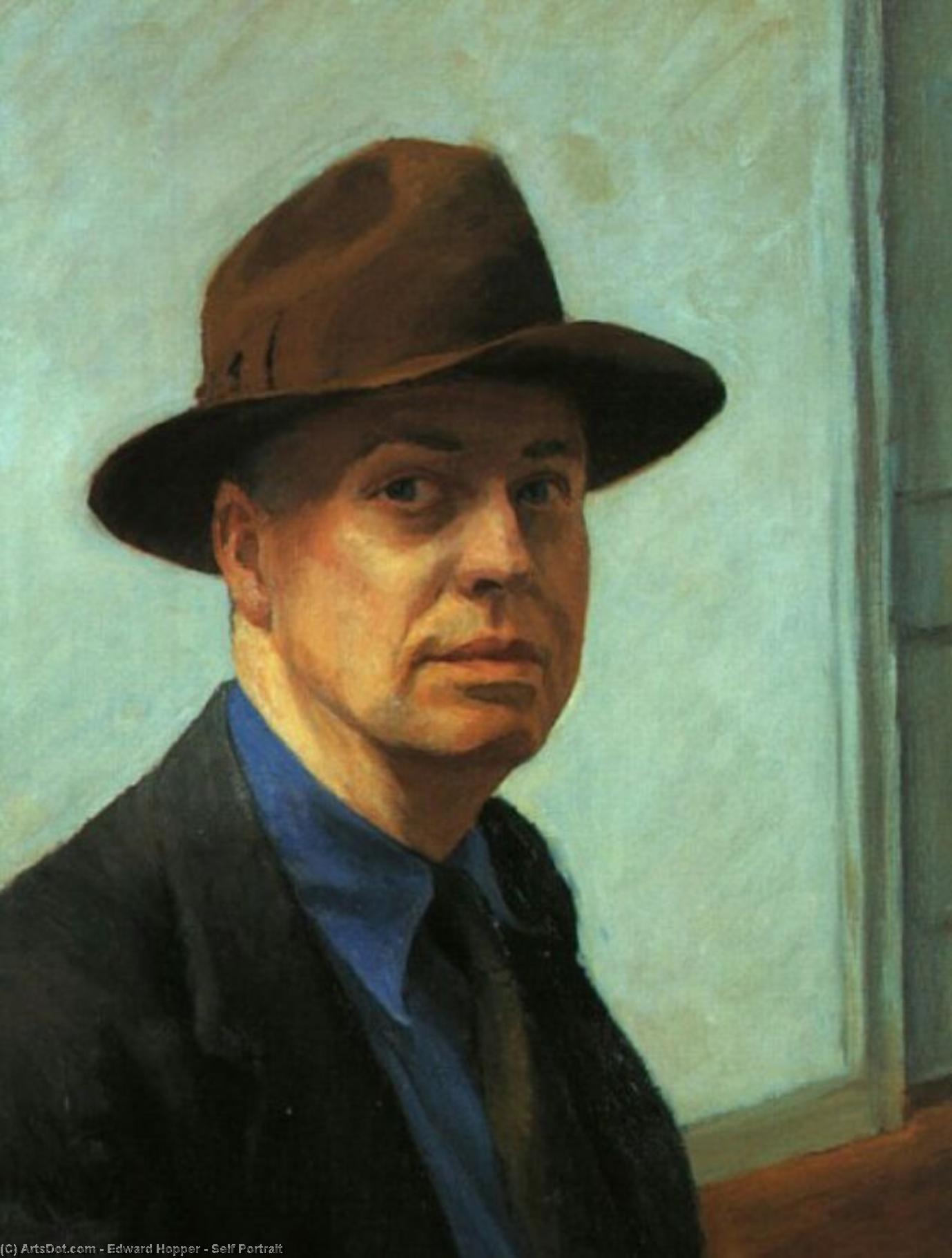 WikiOO.org - אנציקלופדיה לאמנויות יפות - ציור, יצירות אמנות Edward Hopper - Self Portrait