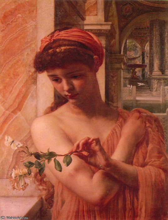 Wikioo.org – L'Enciclopedia delle Belle Arti - Pittura, Opere di Edward John Poynter - Psiche in AMK tempio