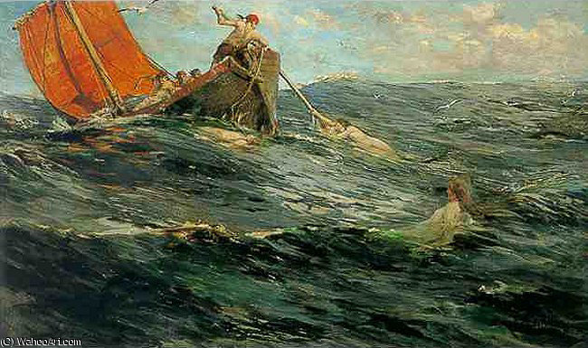 Wikioo.org - The Encyclopedia of Fine Arts - Painting, Artwork by Edward Matthew Hale - The sirens