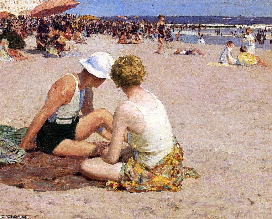 WikiOO.org - Enciklopedija dailės - Tapyba, meno kuriniai Edward Henry Potthast - a summer vacation