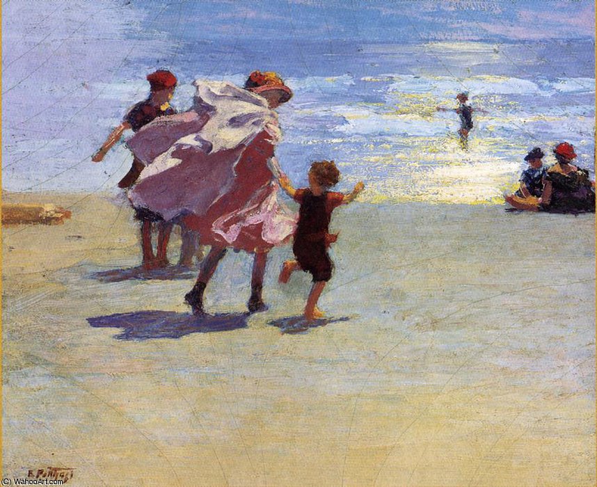 Wikioo.org - สารานุกรมวิจิตรศิลป์ - จิตรกรรม Edward Henry Potthast - brighton beach