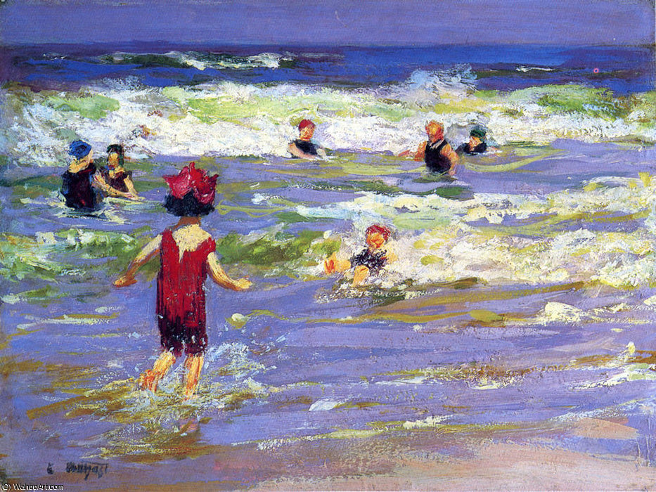 Wikioo.org - The Encyclopedia of Fine Arts - Painting, Artwork by Edward Henry Potthast - little sea bather