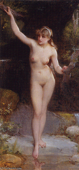 WikiOO.org - Encyclopedia of Fine Arts - Schilderen, Artwork Emile Munier - Nd 8 la baigneuse