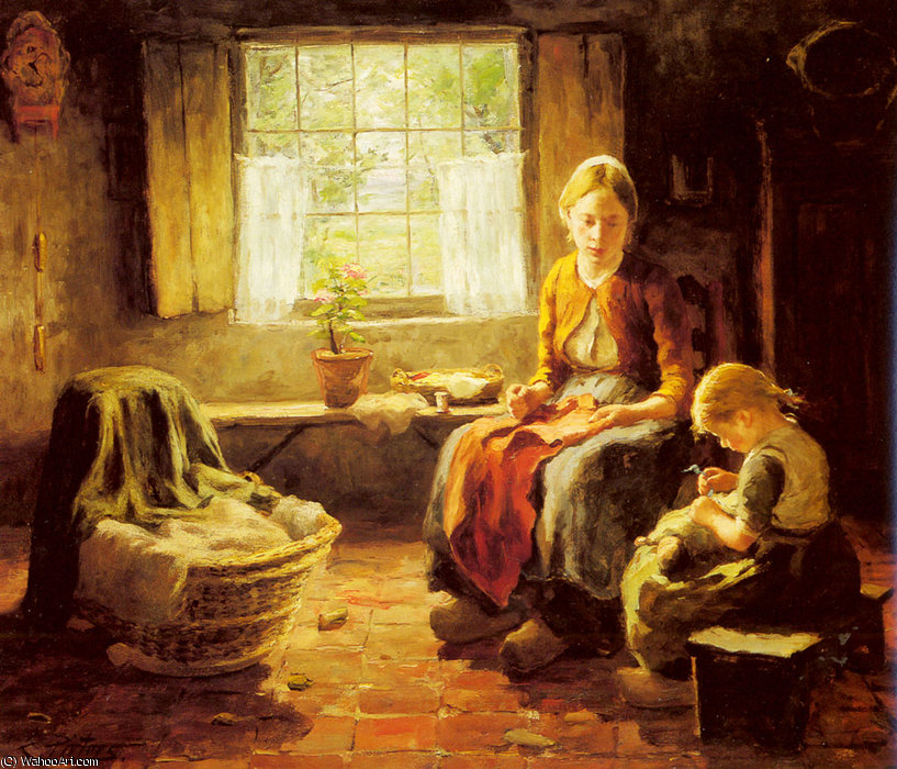 Wikioo.org - The Encyclopedia of Fine Arts - Painting, Artwork by Evert Pieters - Spring sunshine