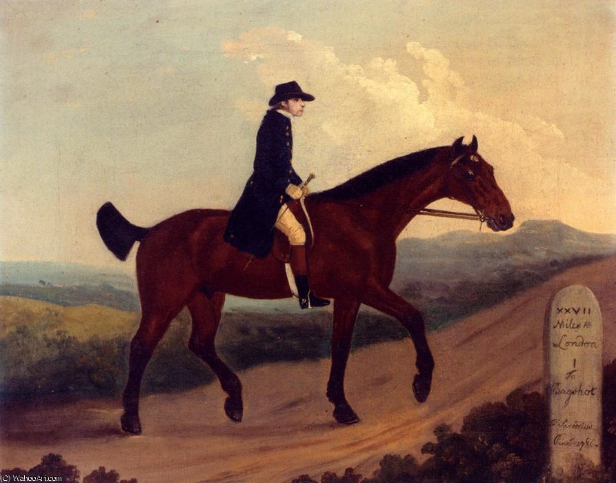 WikiOO.org - Encyclopedia of Fine Arts - Lukisan, Artwork Francis Sartorius Ii (John Francis Sartorius) - A horseman on the road to bagshot