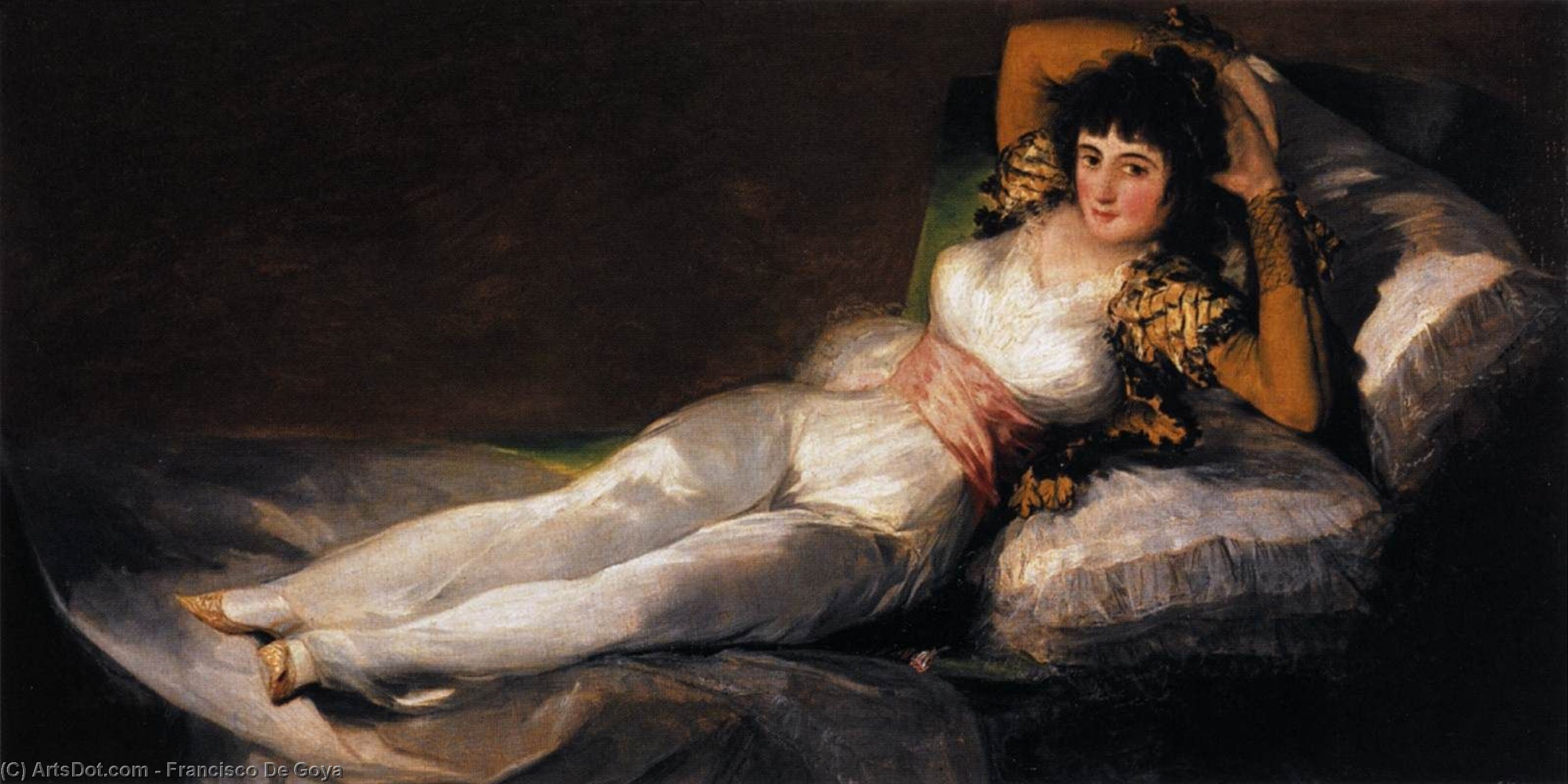 Wikioo.org – L'Encyclopédie des Beaux Arts - Peinture, Oeuvre de Francisco De Goya - Habillé Maja