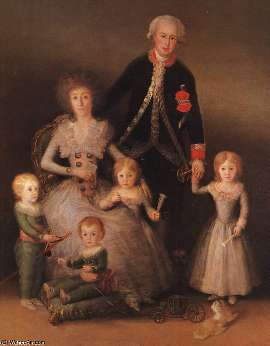 Wikioo.org - The Encyclopedia of Fine Arts - Painting, Artwork by Francisco De Goya - The Duke and Duchess of Osuna and their Children