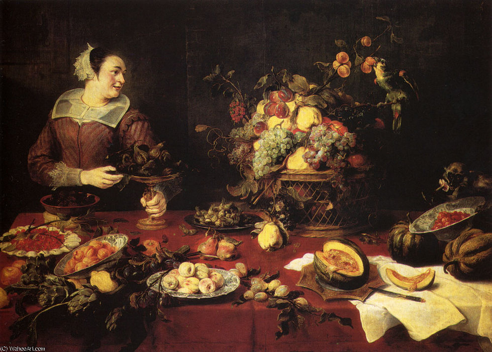 Wikioo.org - The Encyclopedia of Fine Arts - Painting, Artwork by Frans Snyders - The basket of fruit
