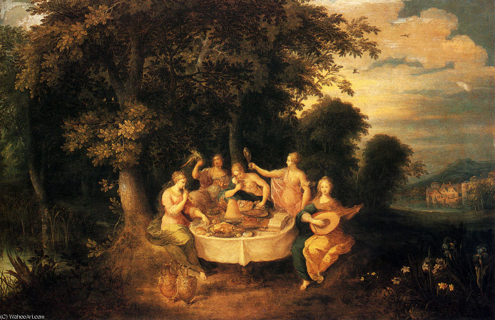 WikiOO.org - Encyclopedia of Fine Arts - Maleri, Artwork Frans Francken The Younger - t Abraham Govaerts The Five Senses