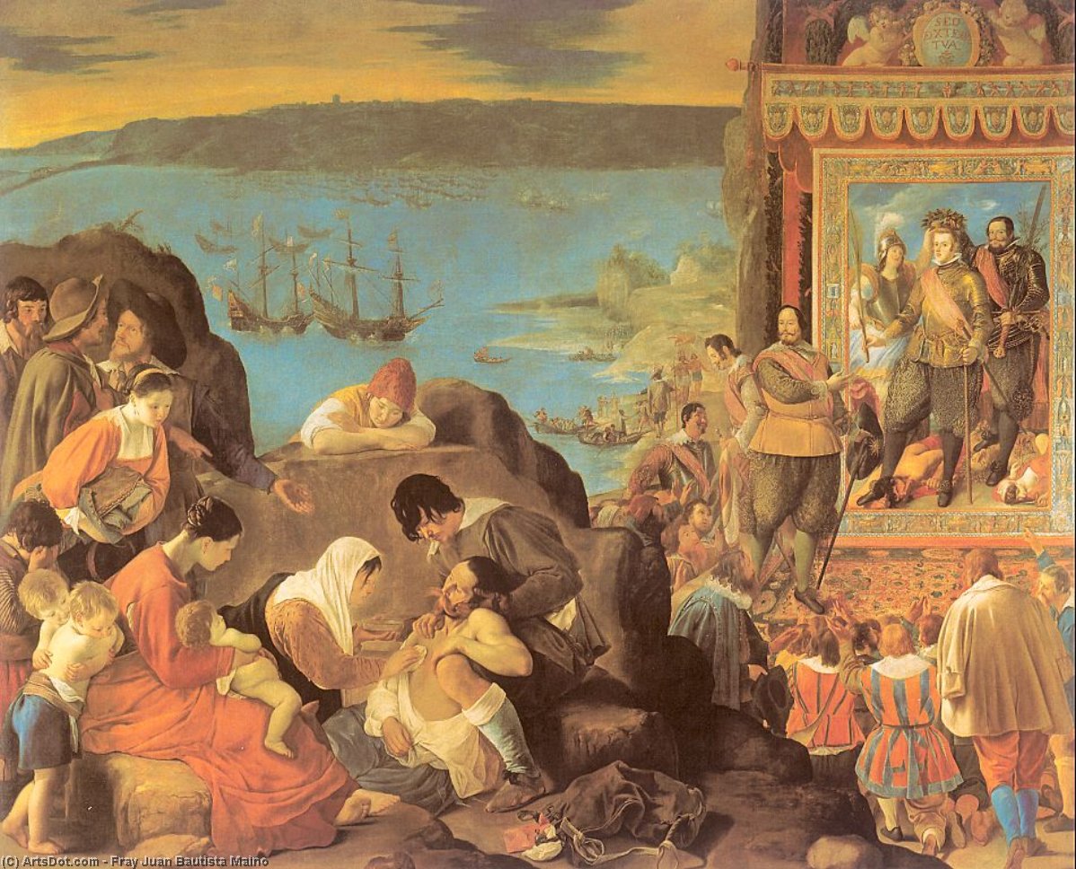 Wikioo.org - The Encyclopedia of Fine Arts - Painting, Artwork by Fray Juan Bautista Maino - The Recovery of Bahia in