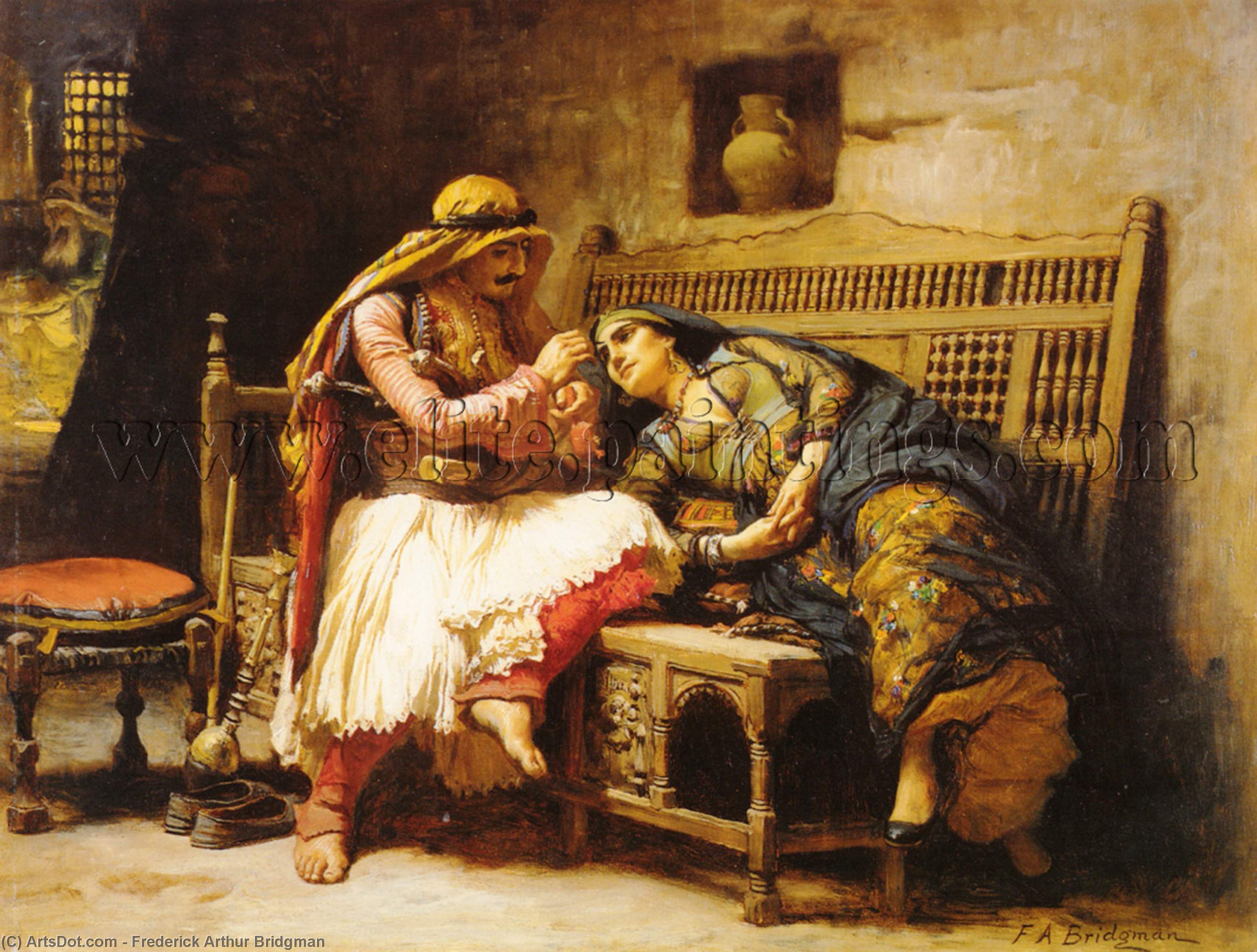 Wikioo.org - Bách khoa toàn thư về mỹ thuật - Vẽ tranh, Tác phẩm nghệ thuật Frederick Arthur Bridgman - Queen of the Brigands