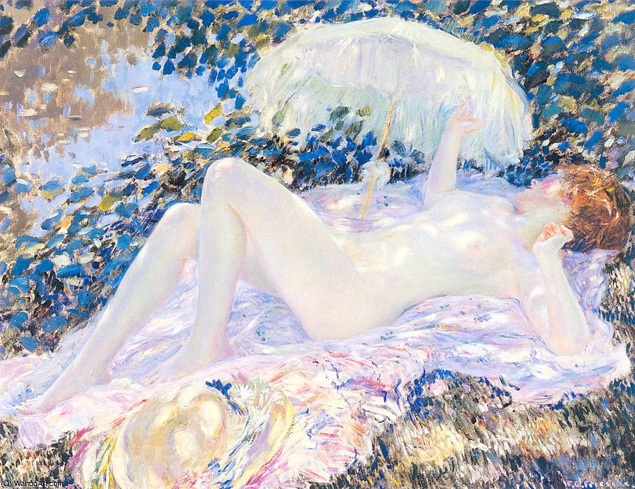 Wikioo.org - The Encyclopedia of Fine Arts - Painting, Artwork by Frederick Carl Frieseke - Venus in the Sunlight