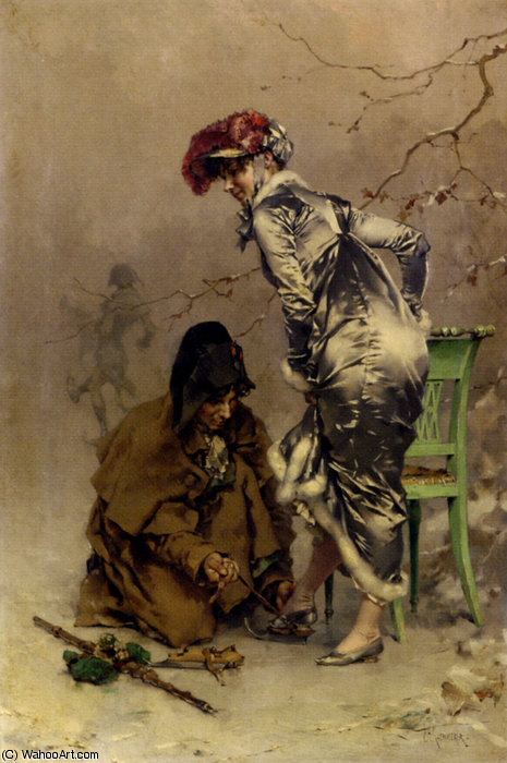 Wikioo.org - สารานุกรมวิจิตรศิลป์ - จิตรกรรม Frederick Hendrik Kaemmerer - a winter escapade
