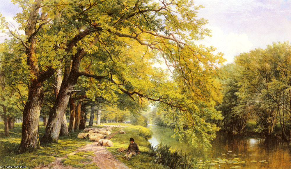 Wikioo.org - The Encyclopedia of Fine Arts - Painting, Artwork by Frederick William Hulme - At ockham surrey in summer