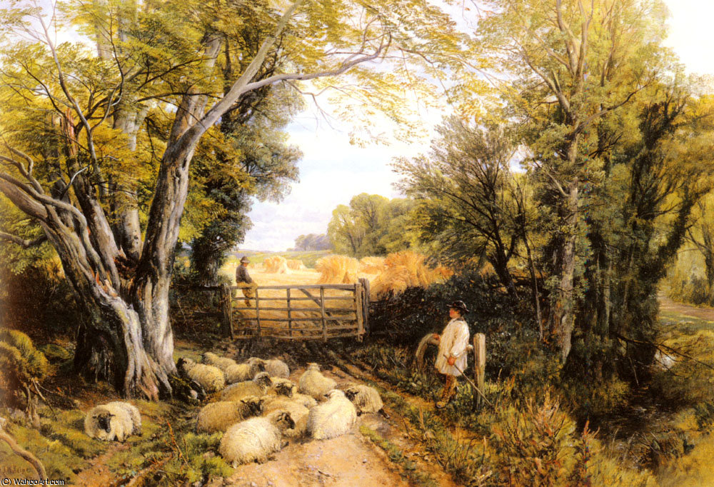 Wikioo.org - สารานุกรมวิจิตรศิลป์ - จิตรกรรม Frederick William Hulme - Landscape in wales