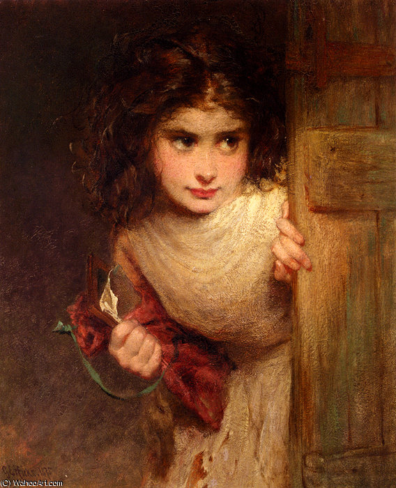 Wikioo.org - The Encyclopedia of Fine Arts - Painting, Artwork by George Elgar Hicks - Edgar home from school