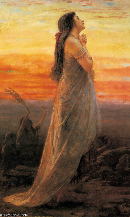 Wikioo.org - The Encyclopedia of Fine Arts - Painting, Artwork by George Elgar Hicks - The lament of jephthahs daughter