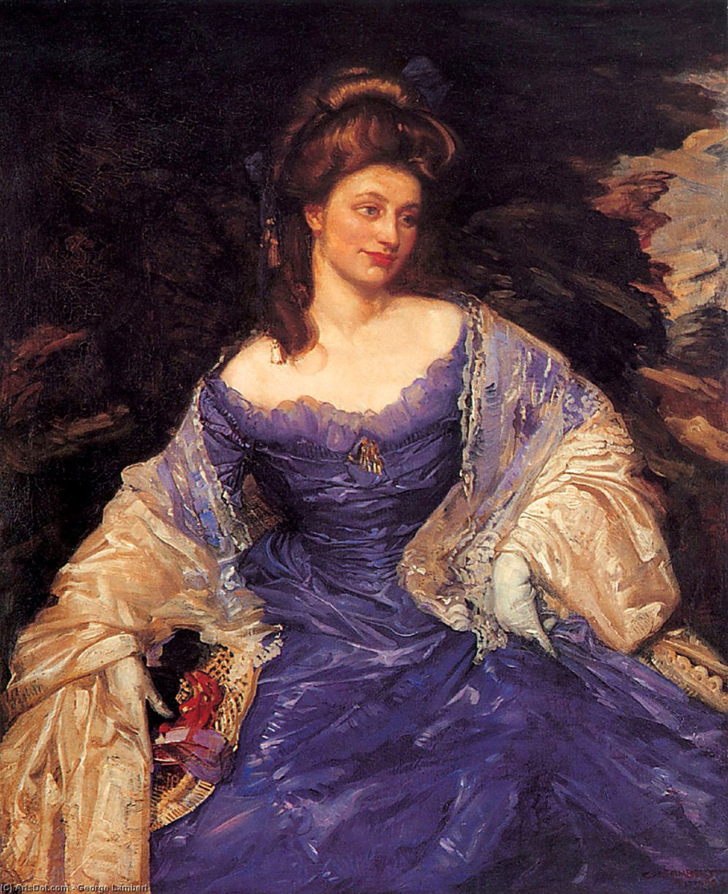 Wikioo.org - The Encyclopedia of Fine Arts - Painting, Artwork by George Lambert - Miss katherine powell