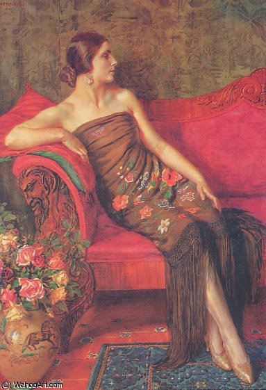 Wikioo.org - The Encyclopedia of Fine Arts - Painting, Artwork by Jorge Apperley (George Owen Wynne Apperley) - Rosa granadina
