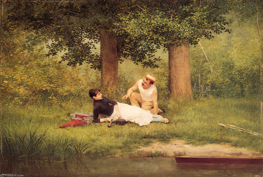 Wikioo.org – L'Encyclopédie des Beaux Arts - Peinture, Oeuvre de Georges Croegaert - G le flirt