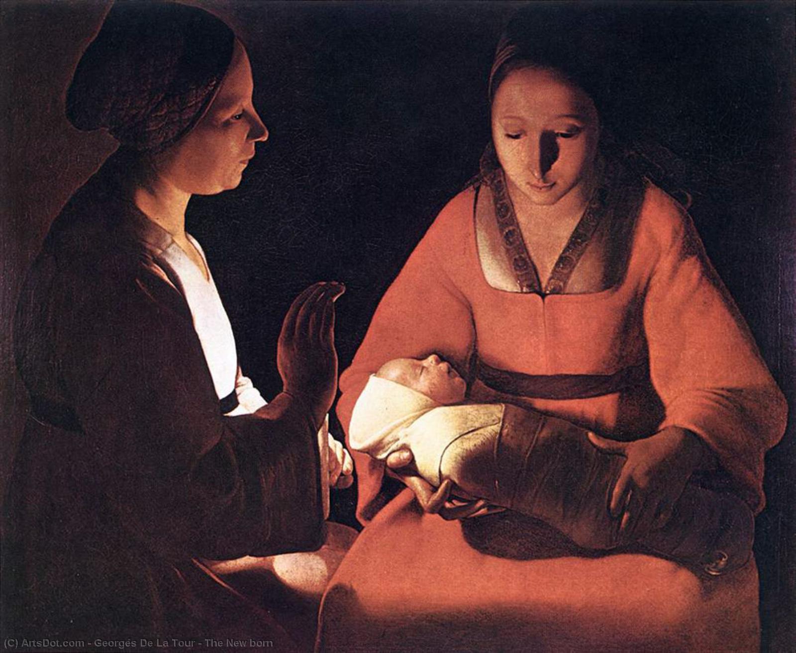 Wikioo.org – L'Encyclopédie des Beaux Arts - Peinture, Oeuvre de Georges De La Tour - le nouveau né