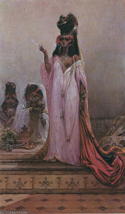 Wikioo.org – L'Encyclopédie des Beaux Arts - Peinture, Oeuvre de Georges Jules Victor Clairin - Harem femme