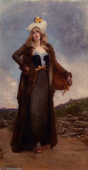 WikiOO.org - Güzel Sanatlar Ansiklopedisi - Resim, Resimler Georges Jules Victor Clairin - Woman by the sea