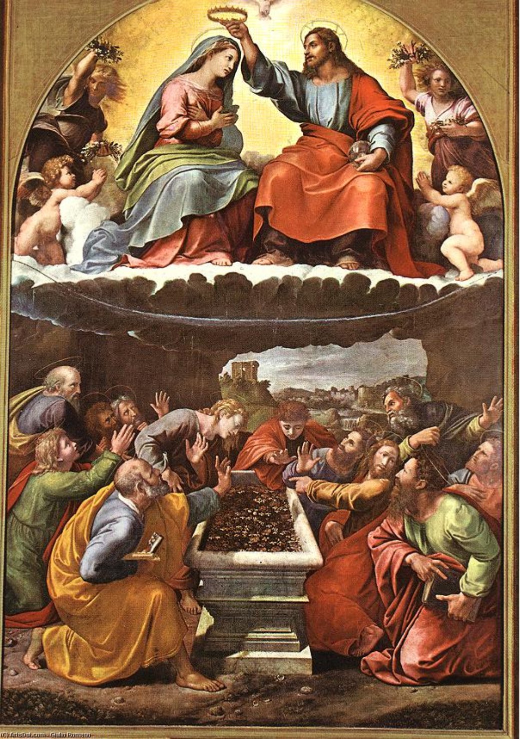 Wikioo.org - Bách khoa toàn thư về mỹ thuật - Vẽ tranh, Tác phẩm nghệ thuật Giulio Romano - Monteluce madonna