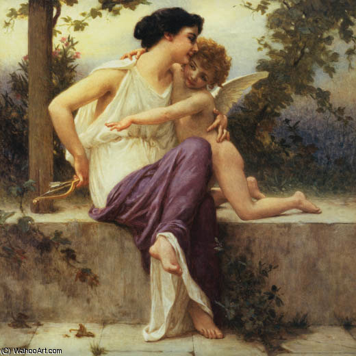 Wikioo.org - The Encyclopedia of Fine Arts - Painting, Artwork by Guillaume Seignac - Cupid disarmed