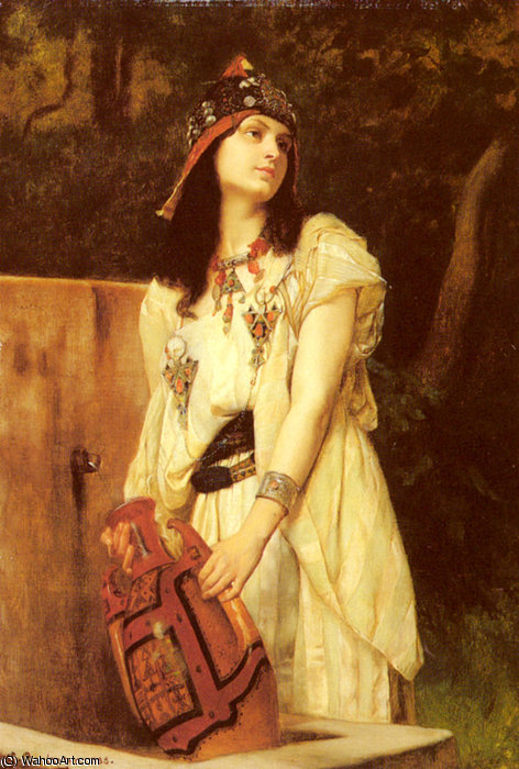 Wikioo.org - The Encyclopedia of Fine Arts - Painting, Artwork by Gustave Clarence Rodolphe Boulanger - A woman with an urn