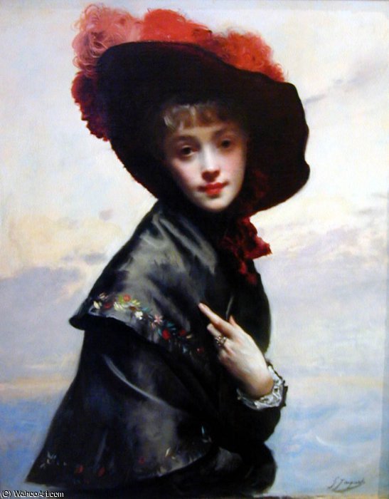 Wikioo.org - The Encyclopedia of Fine Arts - Painting, Artwork by Gustave Jean Jacquet - La coquette