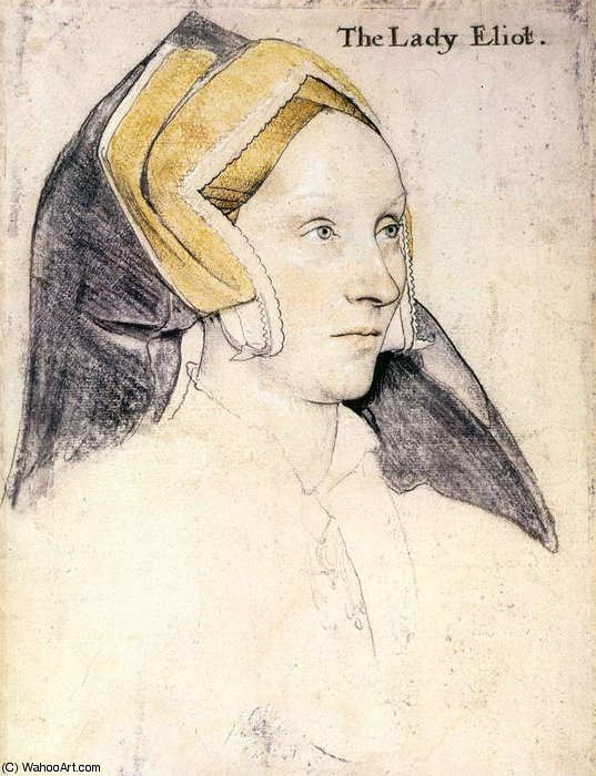 Wikioo.org - The Encyclopedia of Fine Arts - Painting, Artwork by Hans Holbein The Younger - Lady Elyot