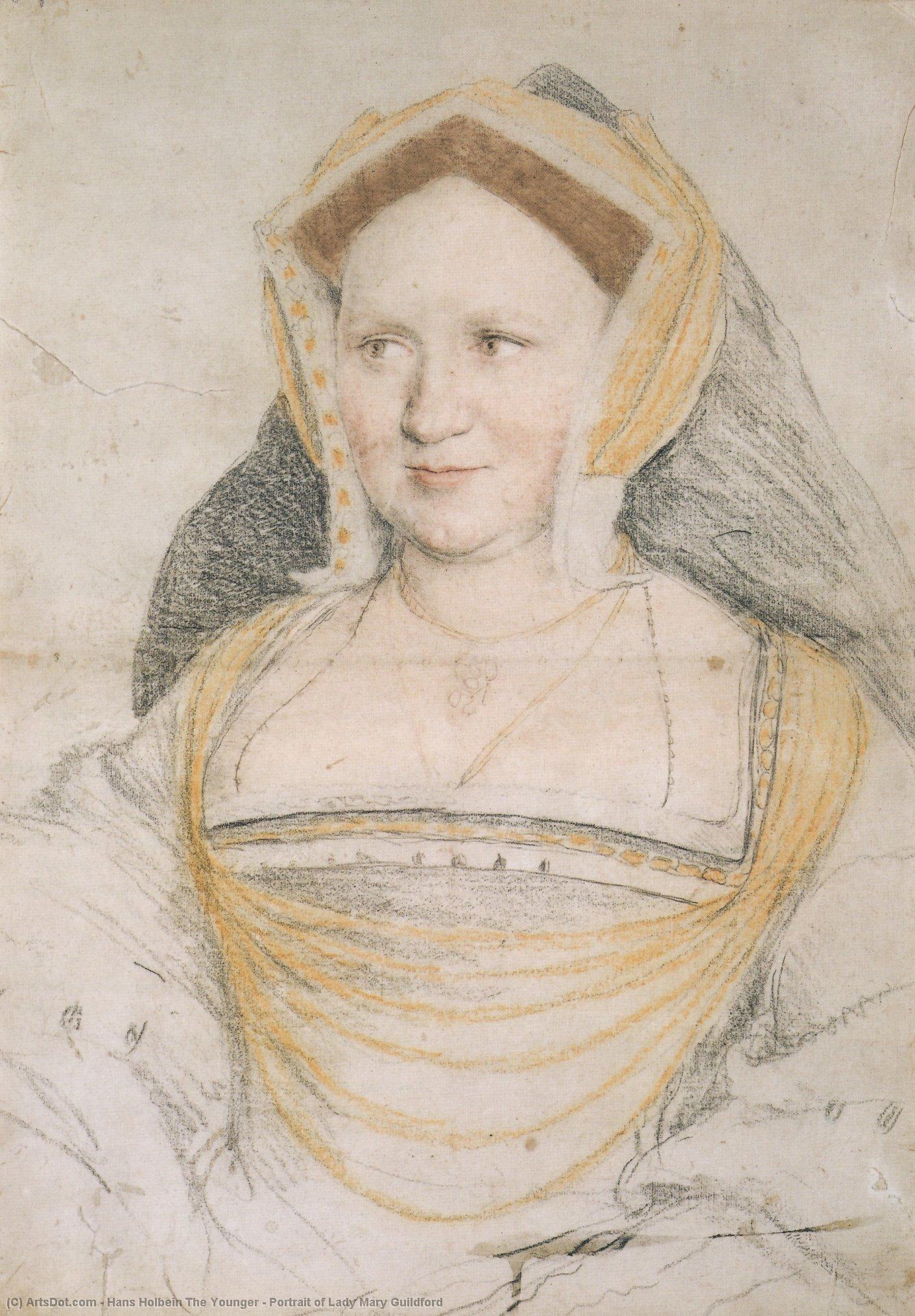 Wikioo.org - Die Enzyklopädie bildender Kunst - Malerei, Kunstwerk von Hans Holbein The Younger - porträt von lady mary guildford