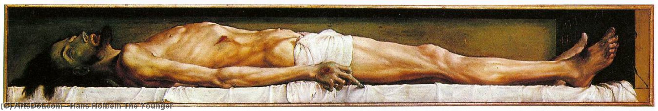 Wikioo.org - The Encyclopedia of Fine Arts - Painting, Artwork by Hans Holbein The Younger - The Body of the Dead Christ in the Tomb