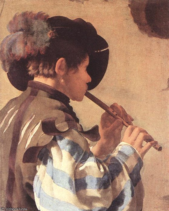 Wikioo.org – L'Encyclopédie des Beaux Arts - Peinture, Oeuvre de Hendrick Terbrugghen - Le joueur de flûte