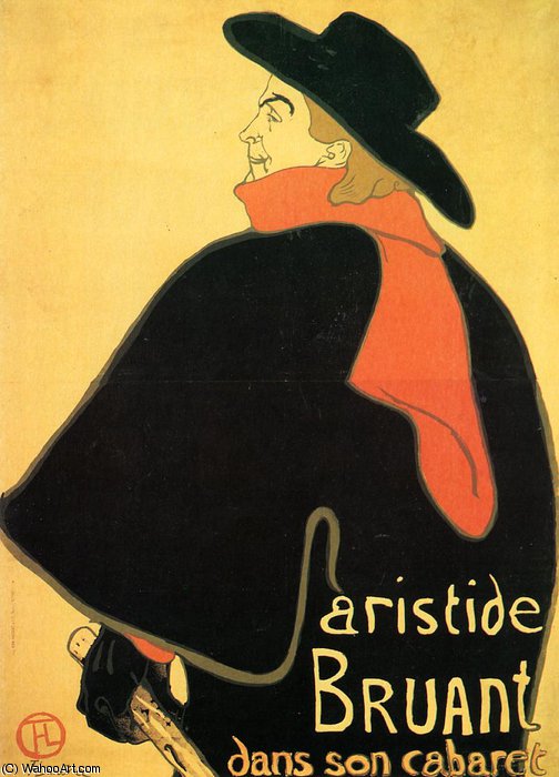WikiOO.org - Enciclopédia das Belas Artes - Pintura, Arte por Henri De Toulouse Lautrec - Aristede Bruand at His Cabaret