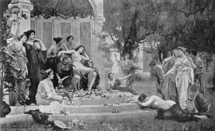 Wikioo.org – L'Enciclopedia delle Belle Arti - Pittura, Opere di Henrietta Rae - Psiche davanti al trono di Venere