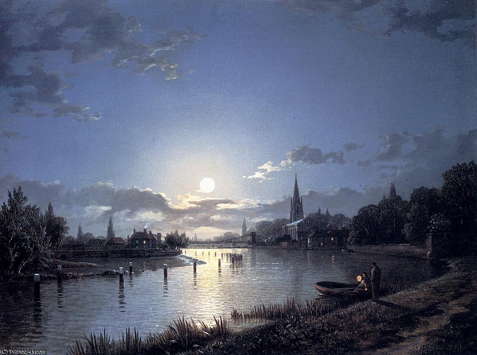 Wikioo.org - The Encyclopedia of Fine Arts - Painting, Artwork by Henry Pether - Marlow on thames