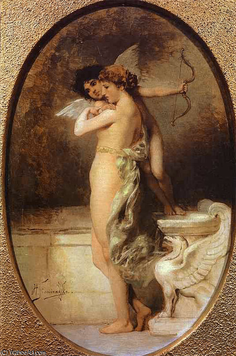WikiOO.org - Encyclopedia of Fine Arts - Malba, Artwork Henryk Hector Siemiradzki - Beauty and Love