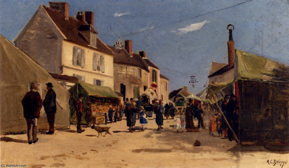 Wikioo.org - The Encyclopedia of Fine Arts - Painting, Artwork by Hippolyte Camille Delpy - Rue pavoise a dieppe