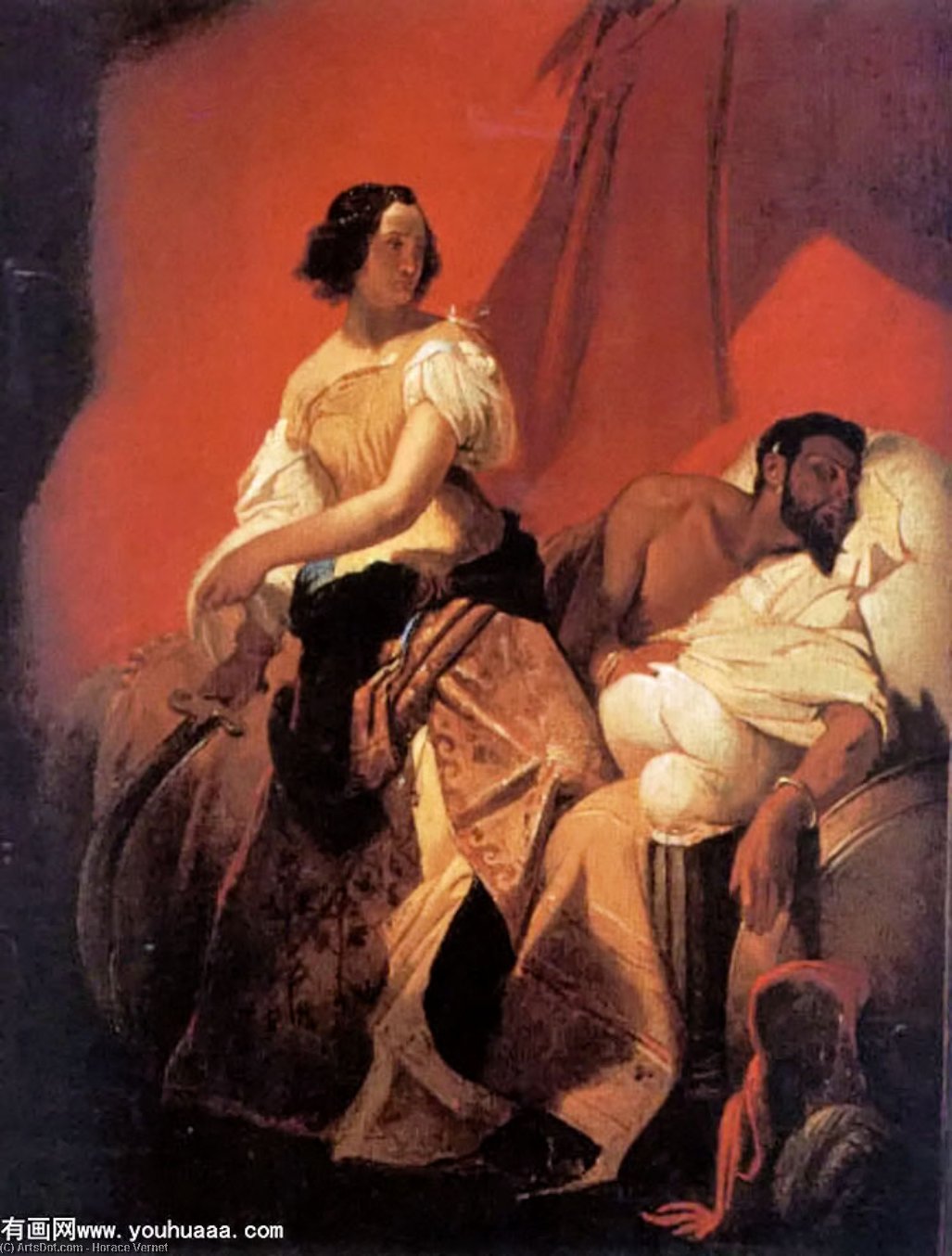 WikiOO.org - Encyclopedia of Fine Arts - Maleri, Artwork Emile Jean Horace Vernet - Judith and Holofernes