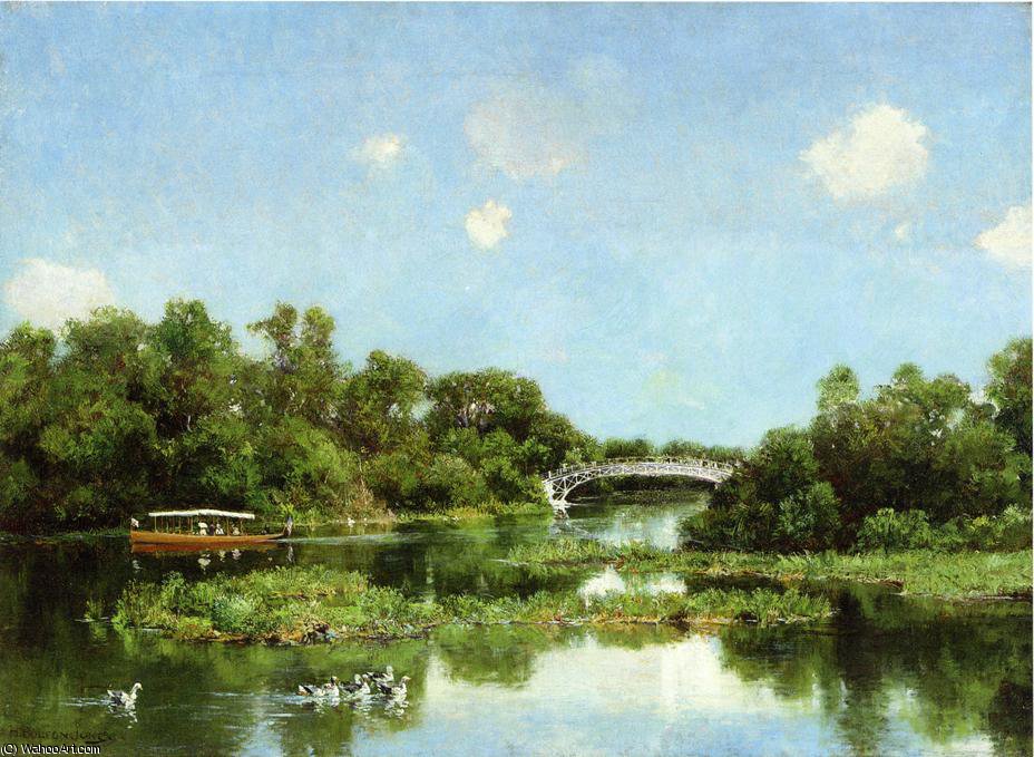 Wikioo.org - The Encyclopedia of Fine Arts - Painting, Artwork by Hugh Bolton Jones - South End of Wooded Island aka View of Transportation Terrace